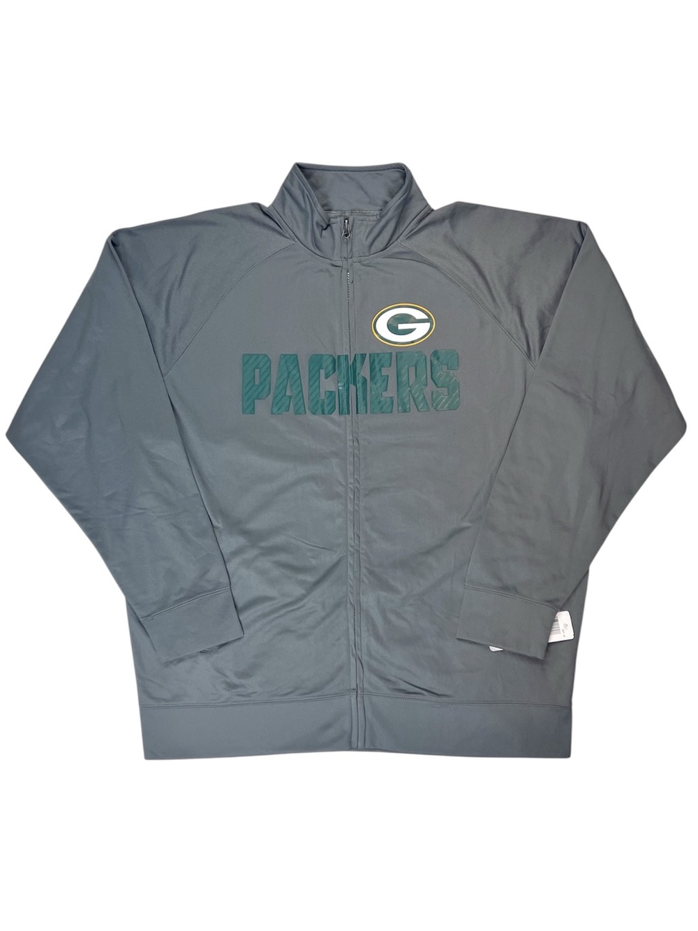 NFL Team Apparel Men's Green Bay Packers Grey Full Zip Jacket Size XL